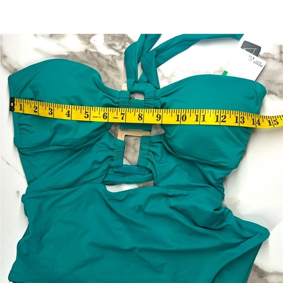 LUNA SWIM Bandeau One-Piece, Buckle Up Ivy Size L NWT - Picture 8 of 10